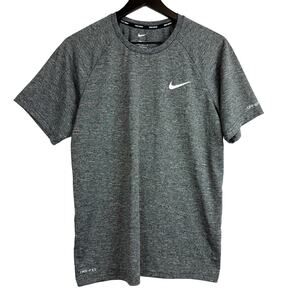 Nike Mens Hydroguard Swim Shirt Gray UPF 40+ - M